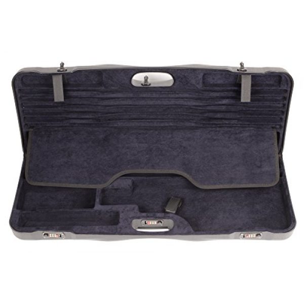 Negrini Cases Airsoft Gun Case 6 Negrini Cases 1652LR-TS/5040 Shotgun Case for O/U ABS/1 Gun/1 Barrel up to 33 1/2-Inch with 3 Tube Set, Black/Blue