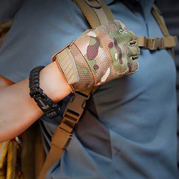 HYCOPROT  5 HYCOPROT Tactical Gloves, Mesh Breathable Waterproof Windproof Outdoor Gloves with Flexible Touch Screen Hard Knuckle Protect for Cycling Motorcycle Climbing Gardening Hunting Gear