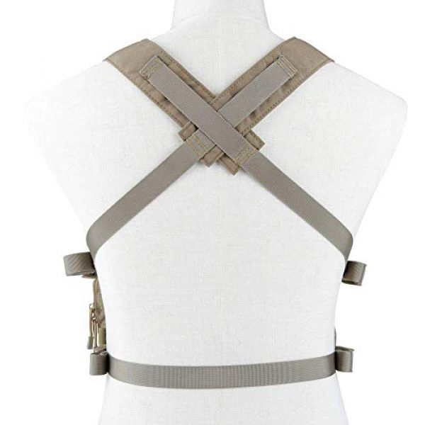 Hunting Explorer Airsoft Tactical Vest 4 Tactical Chest Vest Military Airsoft Vest with Multi-Pockets Molle Adjustable Breathable Combat Training Vest for Outdoor Hunting, Fishing, Army Fans, CS War Game, Survival Game, Combat Training
