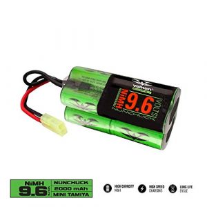 Valken  1 Valken Airsoft Battery 9.6v NiMH 2000mAh Nunchuck Style Battery