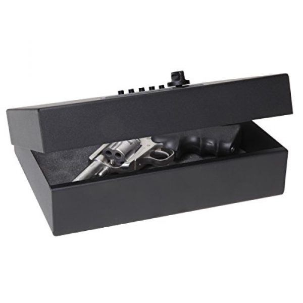 V-Line Pistol Case 5 V-Line Top Draw Locking Tactical Gun Storage Box, Black