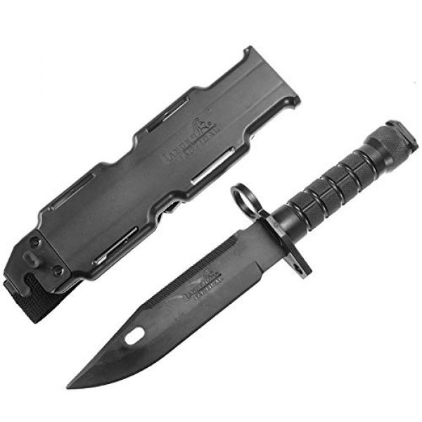 Lancer Tactical  3 Lancer Tactical M9 Santoprene 12 inch Long x 7 inch Rubber Blade Bayonet Lightweight Compact Disarm Trainer Knife Scale Replica ABS Anti-Slip Handle w/Sheath for M4/M16 Series AEG Compatible