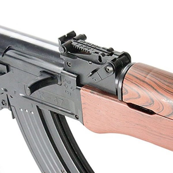 BBTac Airsoft Rifle 5 BBTac Airsoft Spring Rifle A&K Airsoft Gun Full Size Great for Starter Shoot 6mm BBS with Safe Mode, Wood Color