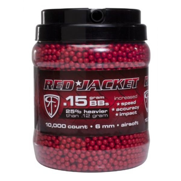 Elite Force Airsoft BB 1 Red Jacket 6mm Airsoft BB's, Red, 10000 Count