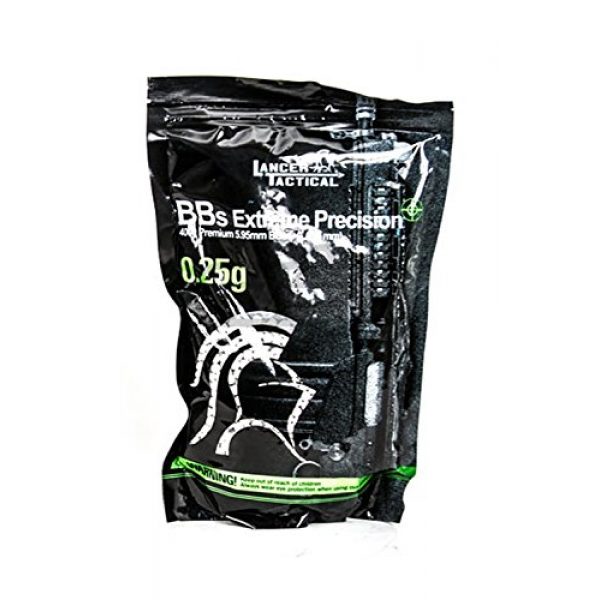 Lancer Tactical Airsoft BB 1 Lancer Tactical CA-103 0.25g White Seamless BB's - 4000 Rds.