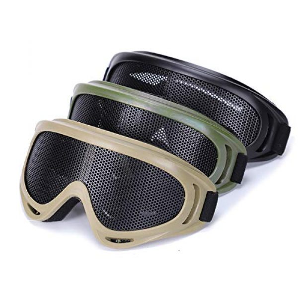 Sunny  2 Outdoor Sports Airsoft Hunting Protention Gear Tactical Shooting X400 Metal Steel Wire Mesh Goggles