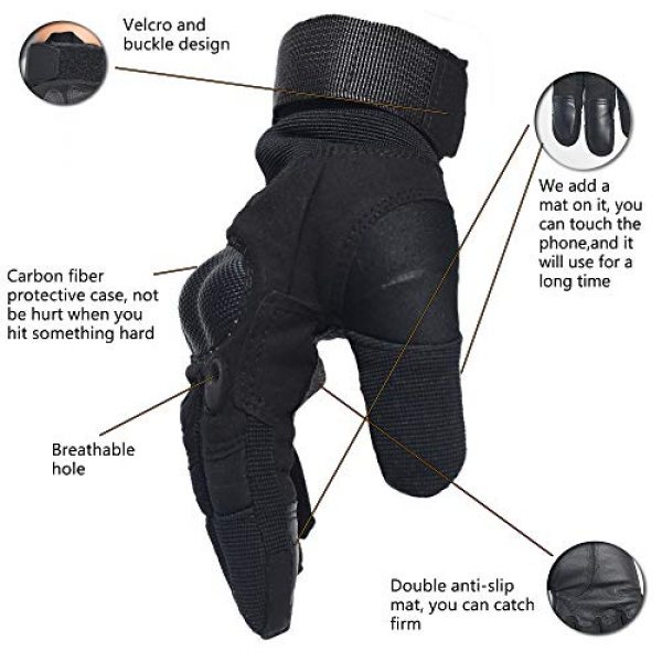 DKMOTORK 2 DKMOTORK 007 Airsoft Work Motorcycle Full Finger Gloves for Men Women Hunting Fishing Ski Winter Outdoor Sport Medium