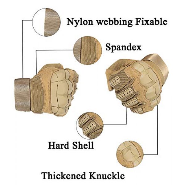 HIKEMAN  3 HIKEMAN Full Finger Touch Screen Tactical Military Gloves Hard Knuckle Gloves for Hunting Shooting Motorcycle Cycling Hiking