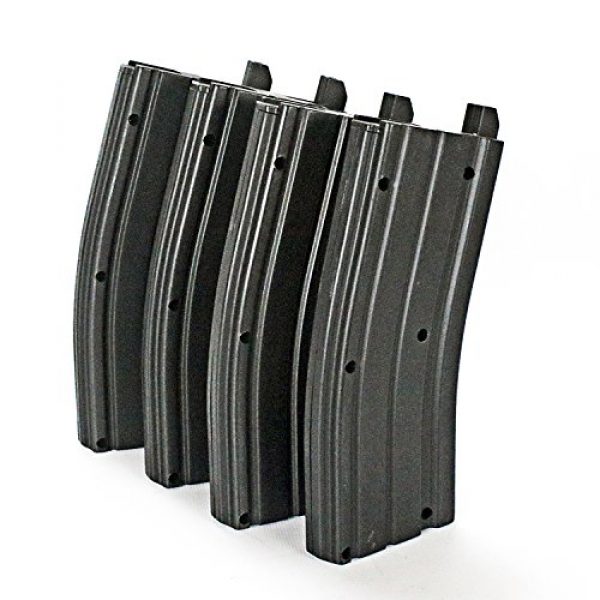 BBTac Airsoft Gun Magazine 1 BBTac BT-16 Clip - 450 Round Capacity Mag, Spare Clip Extra Airsoft Magazine for 6mm BBS Airsoft Gun Rifle BT-16A1 BT-16A2 MR733 MR744 (Pack of 4)