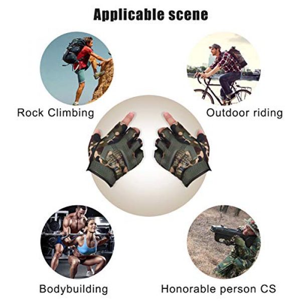 Norbi  7 Norbi Tactical Gloves Half Finger Military Rubber Protective Handwear Cycling Outdoor Motorcycle Gloves