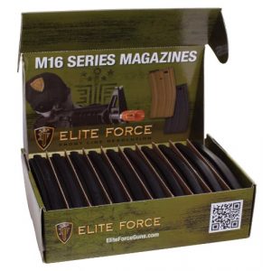 Elite Force Airsoft Gun Magazine 1 Elite Force M4 and M16 6mm BB Airsoft Gun Magazine, Black (140 Rounds), Pack of 10