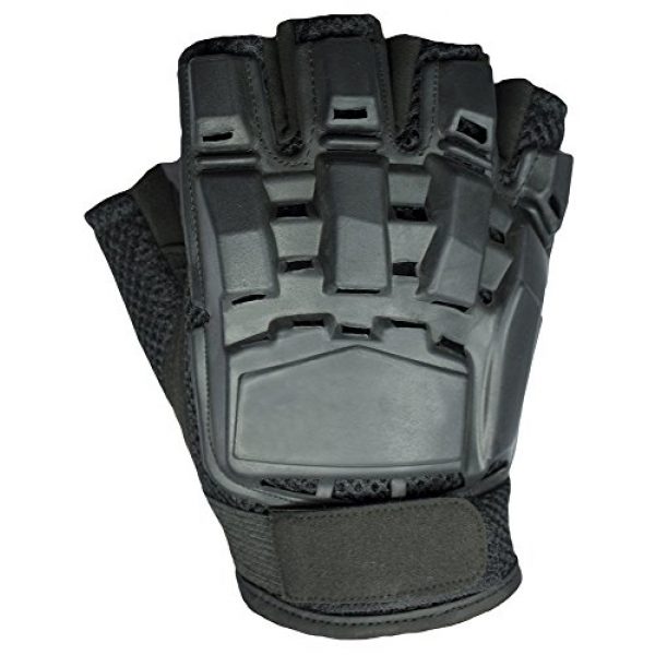 Mafoose  1 Mafoose Half Finger Plastic Back Airsoft Paintball Tactical Gloves