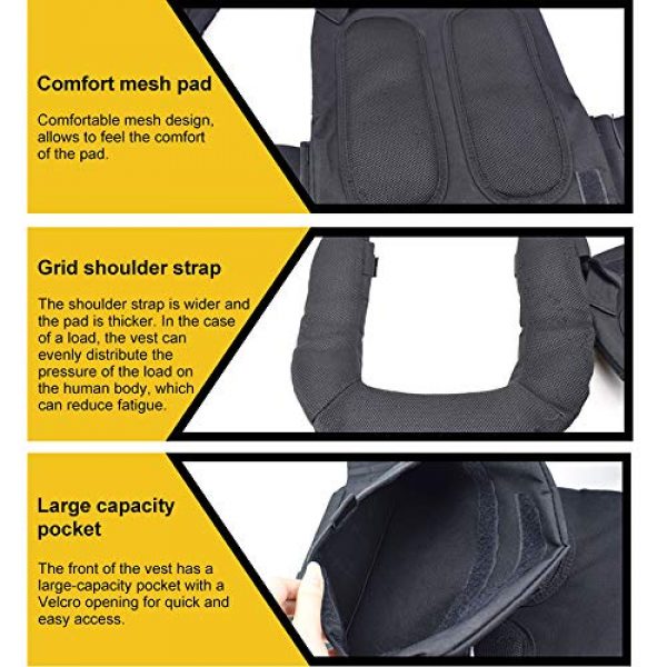 ActionUnion Airsoft Tactical Vest 5 ActionUnion Tactical Vest Molle CS Field Vests Outdoor Adjustable Lightweight Breathable Airsoft Paintball Hunting Shooting Adults 900D Oxford