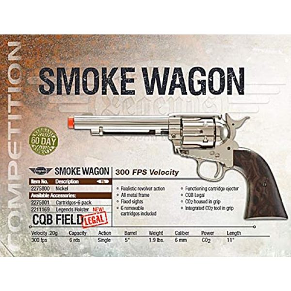 Elite Force Airsoft Pistol 6 Elite Force Umarex Legends Smoke Wagon Revolver 6mm BB Pistol Airsoft Gun, Legends Smoke Wagon Airsoft Gun