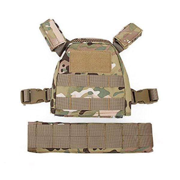 YASHALY Airsoft Tactical Vest 3 YASHALY Chest Rig for Kids, Mini Tactical Vest with Patrol Loading Bearing Belt Assault Molle Combat Children WST Military Protective Gear for WG Game Party