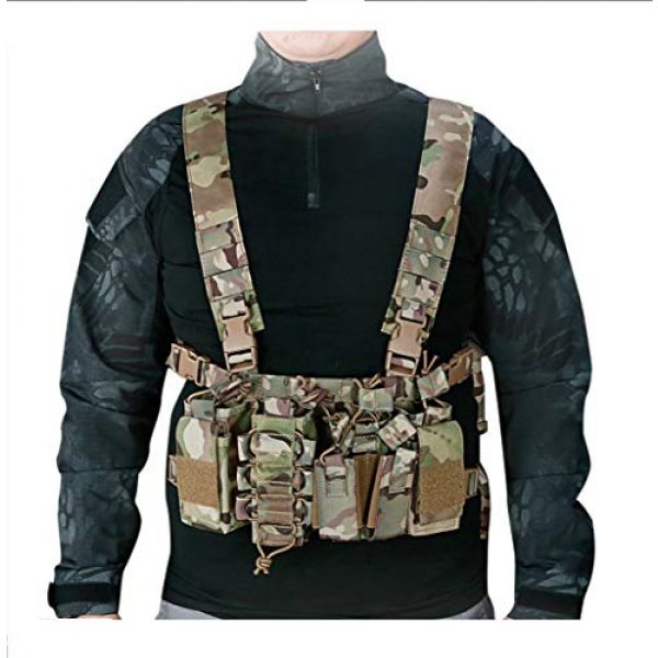 Tactical Area Airsoft Tactical Vest 5 Chest Rig Hunting Vest Molle Pouch Simple Military Tactical Vest with Pouchs