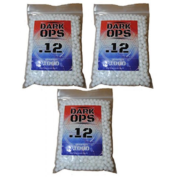 Dark Ops Airsoft Airsoft BB 1 Dark Ops Airsoft BBS .12g 6mm - Perfect Spherical Sniper Rifle Pistol Ammo
