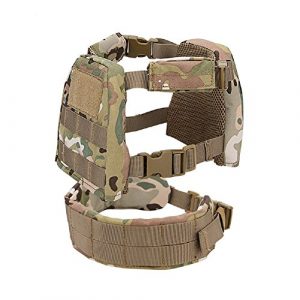 YASHALY Airsoft Tactical Vest 1 YASHALY Chest Rig for Kids, Mini Tactical Vest with Patrol Loading Bearing Belt Assault Molle Combat Children WST Military Protective Gear for WG Game Party