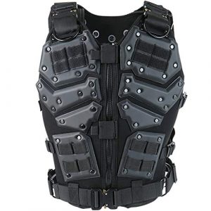 Action Union Airsoft Tactical Vest 1 Action Union Tactical Vest for Men Adults Adjustable Airsoft Paintball Vest Combat Vest Tactical Molle Vest CS Shooting Wargame Outdoor Training