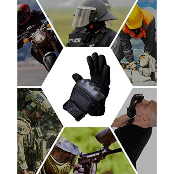 TAC9ER  7 TAC9ER Tactical Gloves with Kevlar - Hand Protection Airsoft Gloves Cut and Temperature Resistant with Touchscreen Finger