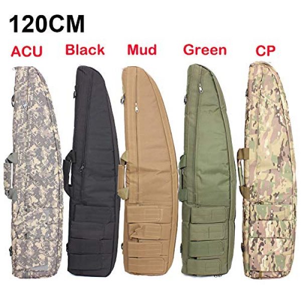 Yamcyh Rifle Case 6 Yamcyh 39"/47" Outdoor Military Carry Nylon Case Hunting Airsoft Tactical Rifle Gun Bag Heavy Duty Hunting Shotgun Case Carrying Military Shoot Soft Bag (Black,47in)