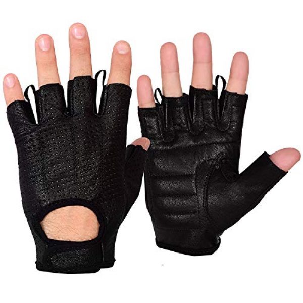 Max5  3 Max5 Men's Fingerless Motorcycle Gloves