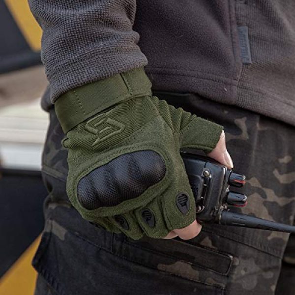 FREE SOLDIER 7 FREE SOLDIER Outdoor Half Finger Safety Heavy Duty Work Gardening Cycling Gloves