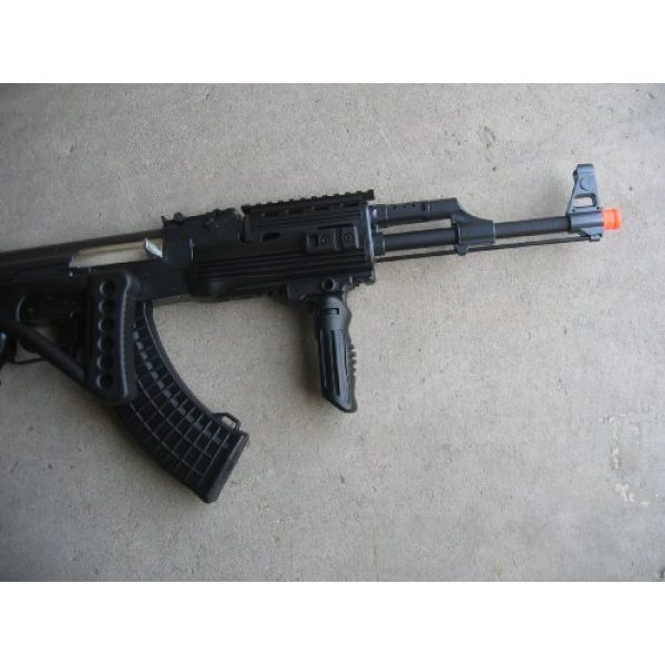 Double Eagle Airsoft Rifle 5 Double Eagle DE Ak-47S Metal Automatic Electric Airsoft Assault Gun 320FPS Black