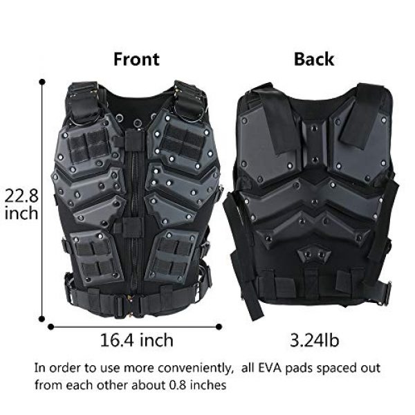 Action Union Airsoft Tactical Vest 2 Action Union Tactical Vest for Men Adults Adjustable Airsoft Paintball Vest Combat Vest Tactical Molle Vest CS Shooting Wargame Outdoor Training