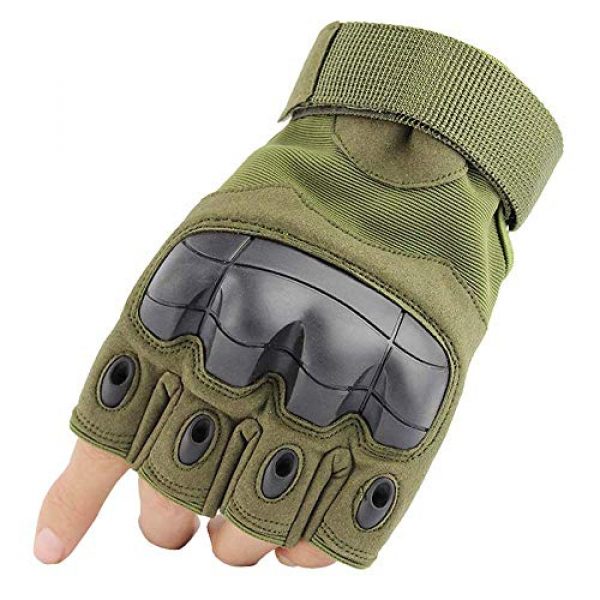 JZYML  2 JZYML Tactical Glove Hard Knuckle Fingerless Half Finger Outdoor Cycling Motorcycle Hiking Camping Driving Gloves Guante