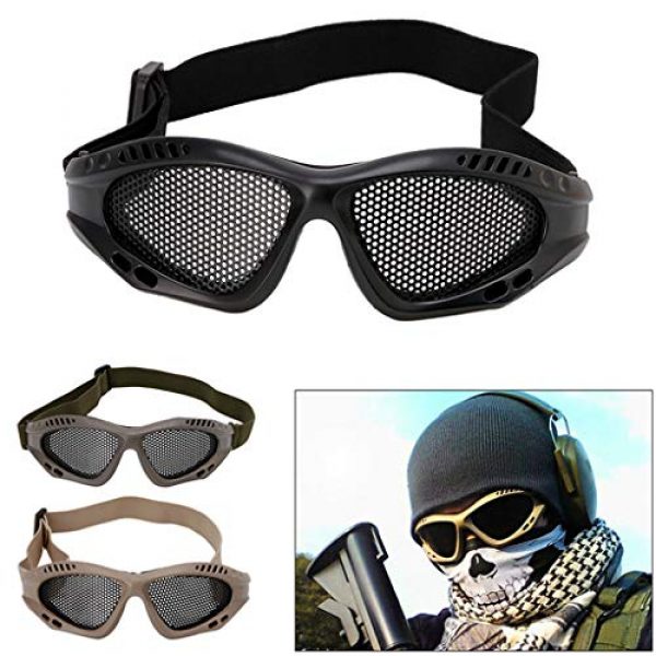 Oranmay  2 Oranmay Eye Protection Goggles Anti Fog Mesh Glasses for Motorcycle Airsoft