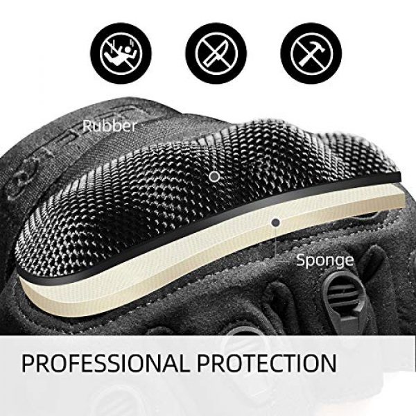 FREETOO 2 FREETOO Tactical Gloves for Men Military Airsoft Gloves for Climbing Hunting Hiking Cycling Shooting Rubber Outdoor Touchscreen Gloves (Black Fingerless)