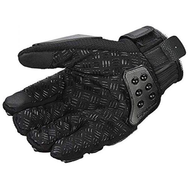 oubaiya  5 Steel Outdoor Reinforced Brass Knuckle Motorcycle Motorbike Powersports Racing Textile Safety Gloves (Blue, M)
