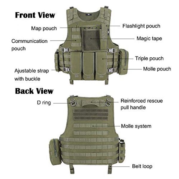 MGFLASHFORCE Airsoft Tactical Vest 4 MGFLASHFORCE Tactical CS Field Vest, Airsoft Paintball Vest