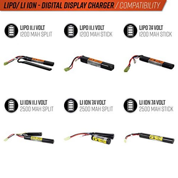 Valken 3 Valken Airsoft Li-Ion/Lipo Smart Battery Charger - Digital Display for 2-3 Cell Batteries