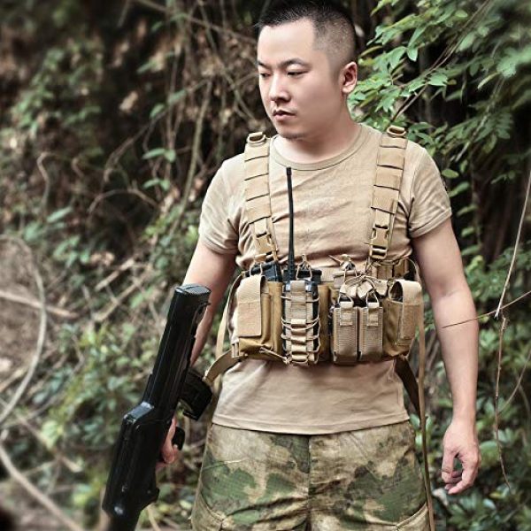Coherny Airsoft Tactical Vest 7 Coherny Men Women Tactical Chest Rig Bag Radio Harness Chest Front Pack Pouch Holster Military Vest Chest Rig Bag Adjustable Two Way Radio Pocket Waist Pack