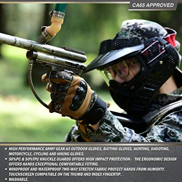 Vgo...  4 Vgo... Unisex Full Finger Touch Screen Tactical Military Gloves Hard Knuckle Gloves for Hunting, Shooting, Motorcycle, Cycling and Hiking (Camo, SL9657)