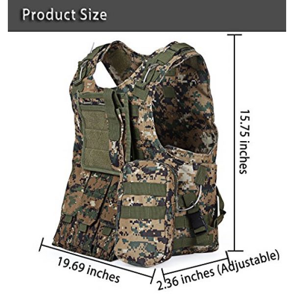 ATAIRSOFT Airsoft Tactical Vest 6 ATAIRSOFT Molle Tactical Airsoft Paintball Vest