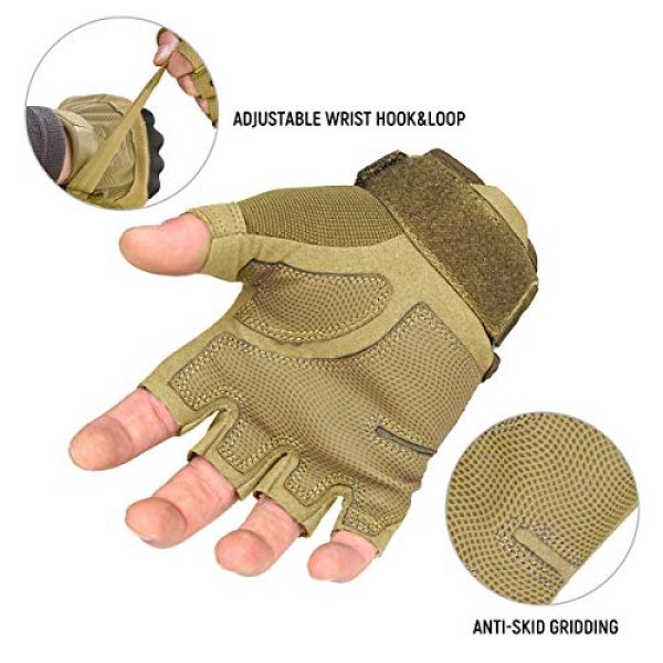 FREE SOLDIER 6 FREE SOLDIER Outdoor Half Finger Safety Heavy Duty Work Gardening Cycling Gloves