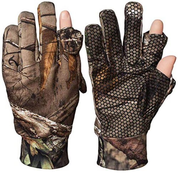 SHAWINGO  1 SHAWINGO Camouflage Hunting Gloves Cut Finger Camo Gloves for Archery Fishing Shooting