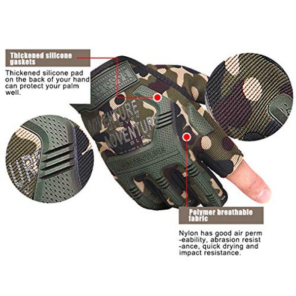 Norbi  3 Norbi Tactical Gloves Half Finger Military Rubber Protective Handwear Cycling Outdoor Motorcycle Gloves