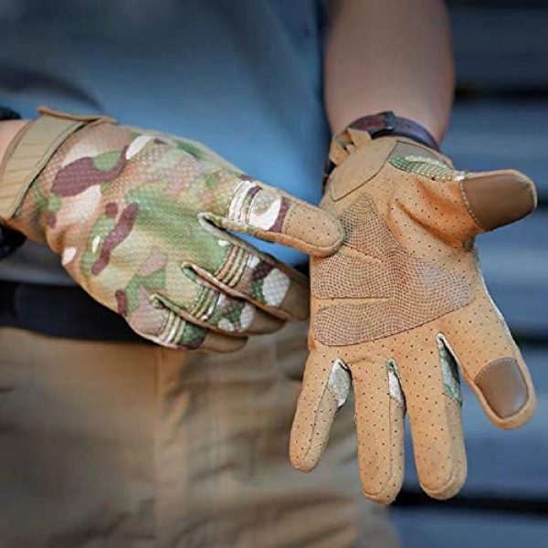 HYCOPROT  6 HYCOPROT Tactical Gloves, Mesh Breathable Waterproof Windproof Outdoor Gloves with Flexible Touch Screen Hard Knuckle Protect for Cycling Motorcycle Climbing Gardening Hunting Gear