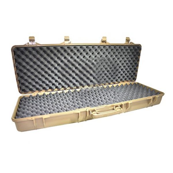 SRC Rifle Case 2 SRC Airsoft Rifle Gun Foam Padded Plastic Carrying Gun Case Tan 105cm 41 Inches Large
