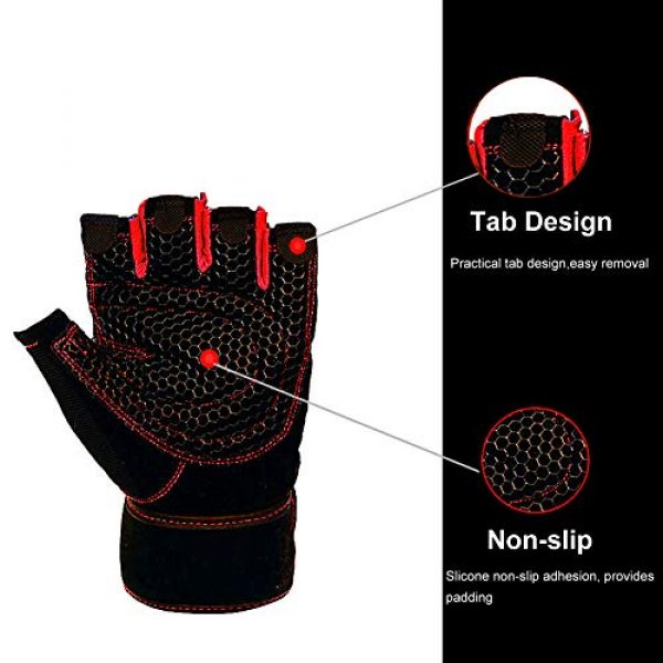ORVR  3 Workout Gloves, Breathable & Non-Slip Weight Lifting Gloves with Wrist Support for, Pull Up, Fitness Exercise