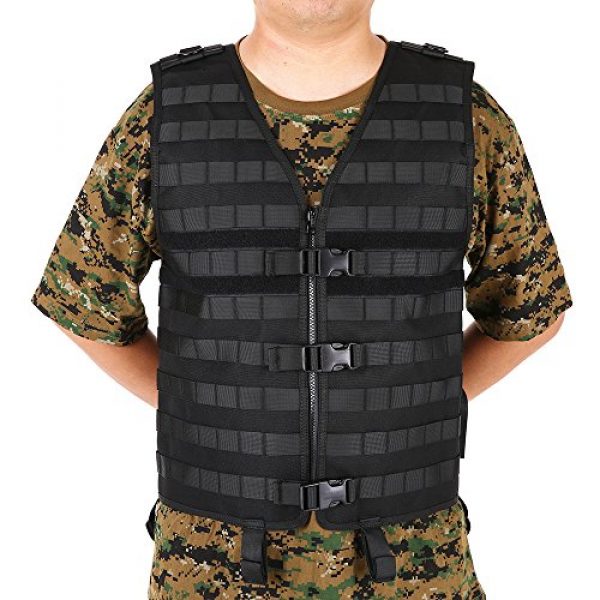 Lixada Airsoft Tactical Vest 6 Lixada Tactical Vest Military Airsoft Vest Adjustable Breathable Combat Training Vest for Outdoor Hunting, Fishing, Army Fans, CS War Game, Survival Game, Combat Training