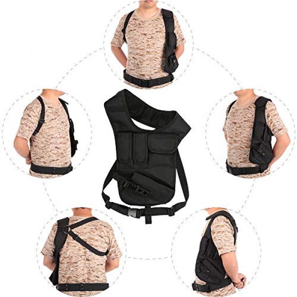 JSVDE Airsoft Gun Case 7 JSVDE Men's Shoulder Tactical Bag Concealed Carry Holster Waistband Airsoft Pistol Waterproof Nylon Stealth Tactical Accessory Bag