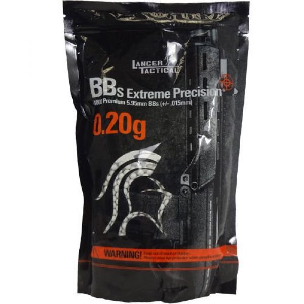 Lancer Tactical Airsoft BB 1 4000 Lancer Tactical Seamless Bbs .20g .2g Airsoft 6mm Bb Pellets Ammo Gun