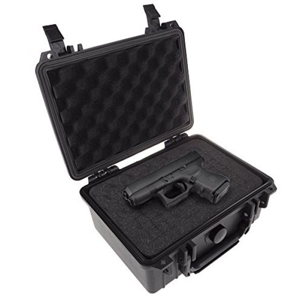 Stalwart Airsoft Gun Case 5 Gun and Camera Case - Waterproof Carrying Case with Foam for Pistols, Handguns, Knives, Electronics, Camera Gear, and Lens by Stalwart