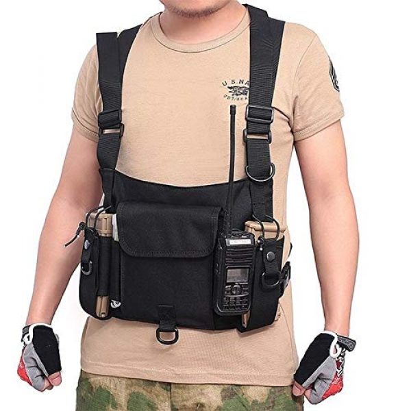 Shefure Airsoft Tactical Vest 3 Shefure Tactical Vest Airsoft Ammo Chest Bag for Men AK 47 Magazine Pouch Carrier Vest Combat Tactical Hunting Gear Military Equipment