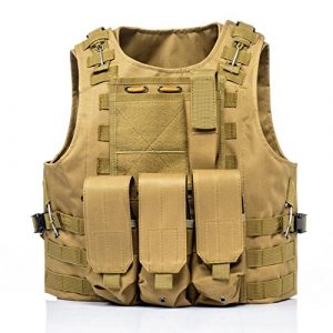 Invenko Airsoft Tactical Vest 1 Invenko Tactical Molle Airsoft Vest Paintball Combat Soft Vest Tan